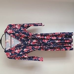 PinkBlush Floral Wrap Dress